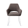 Eetkamerstoel Yanai - amazing grey - slide white