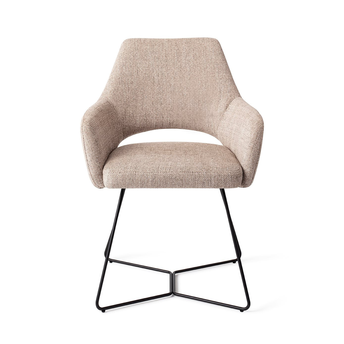 Eetkamerstoel Yanai - biscuit beach - beehive black