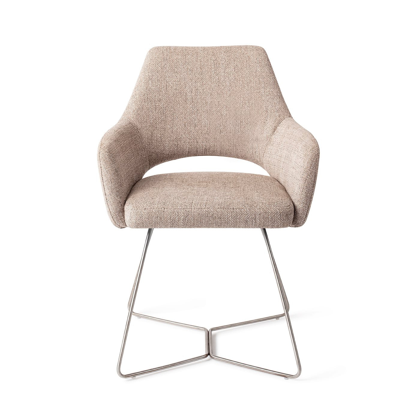 Eetkamerstoel Yanai - biscuit beach - beehive steel