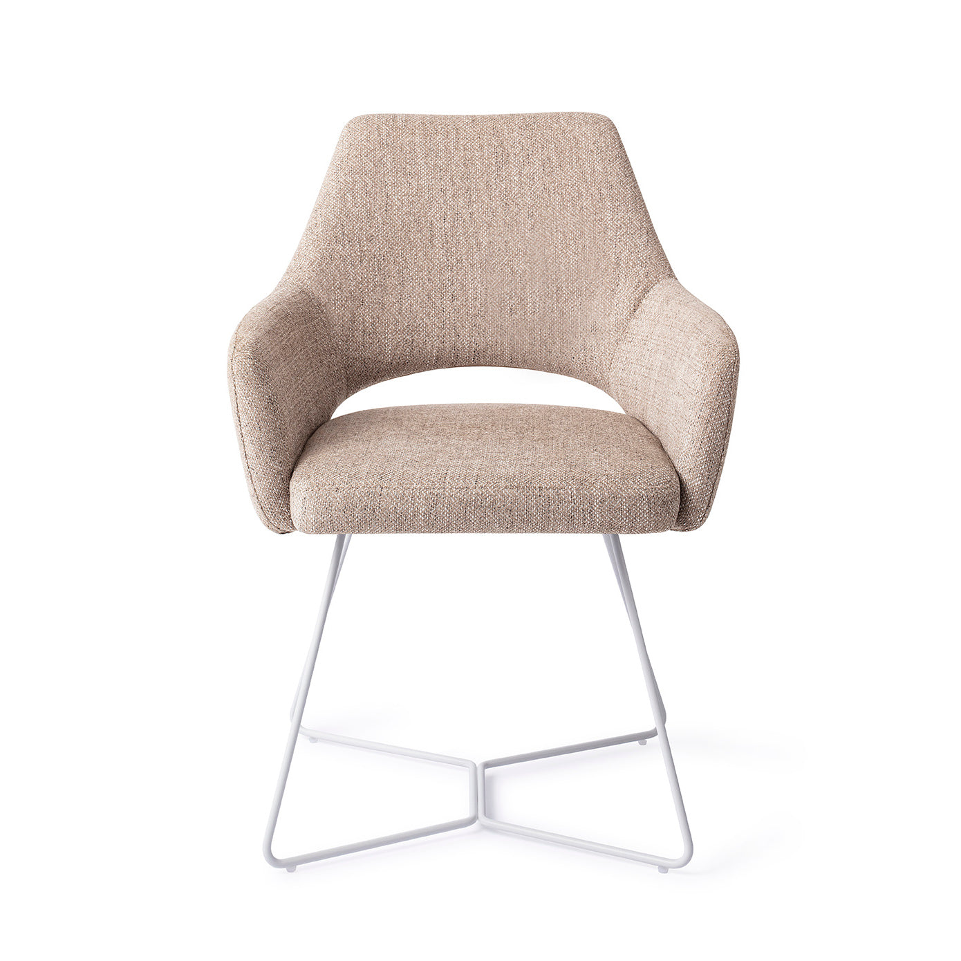 Eetkamerstoel Yanai - biscuit beach - beehive white