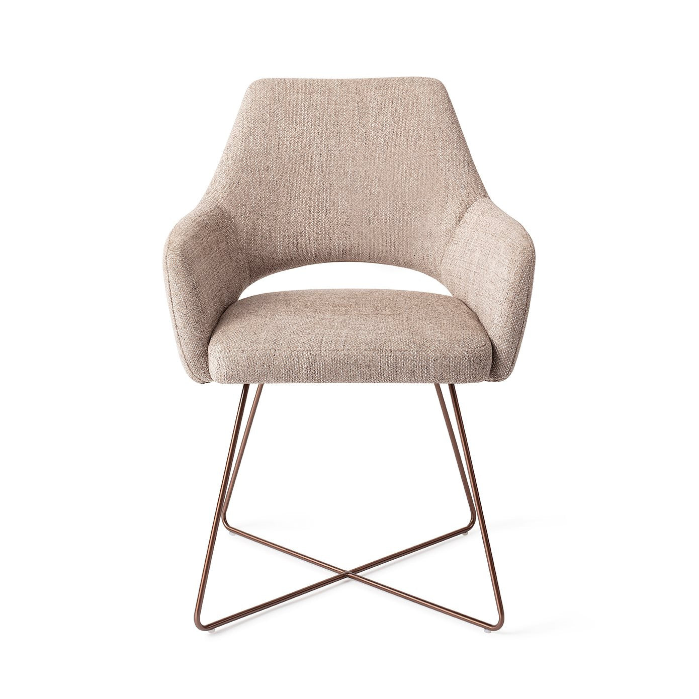 Eetkamerstoel Yanai - biscuit beach - cross rose