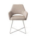 Eetkamerstoel Yanai - biscuit beach - cross steel