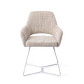 Eetkamerstoel Yanai - caramel grid - beehive white
