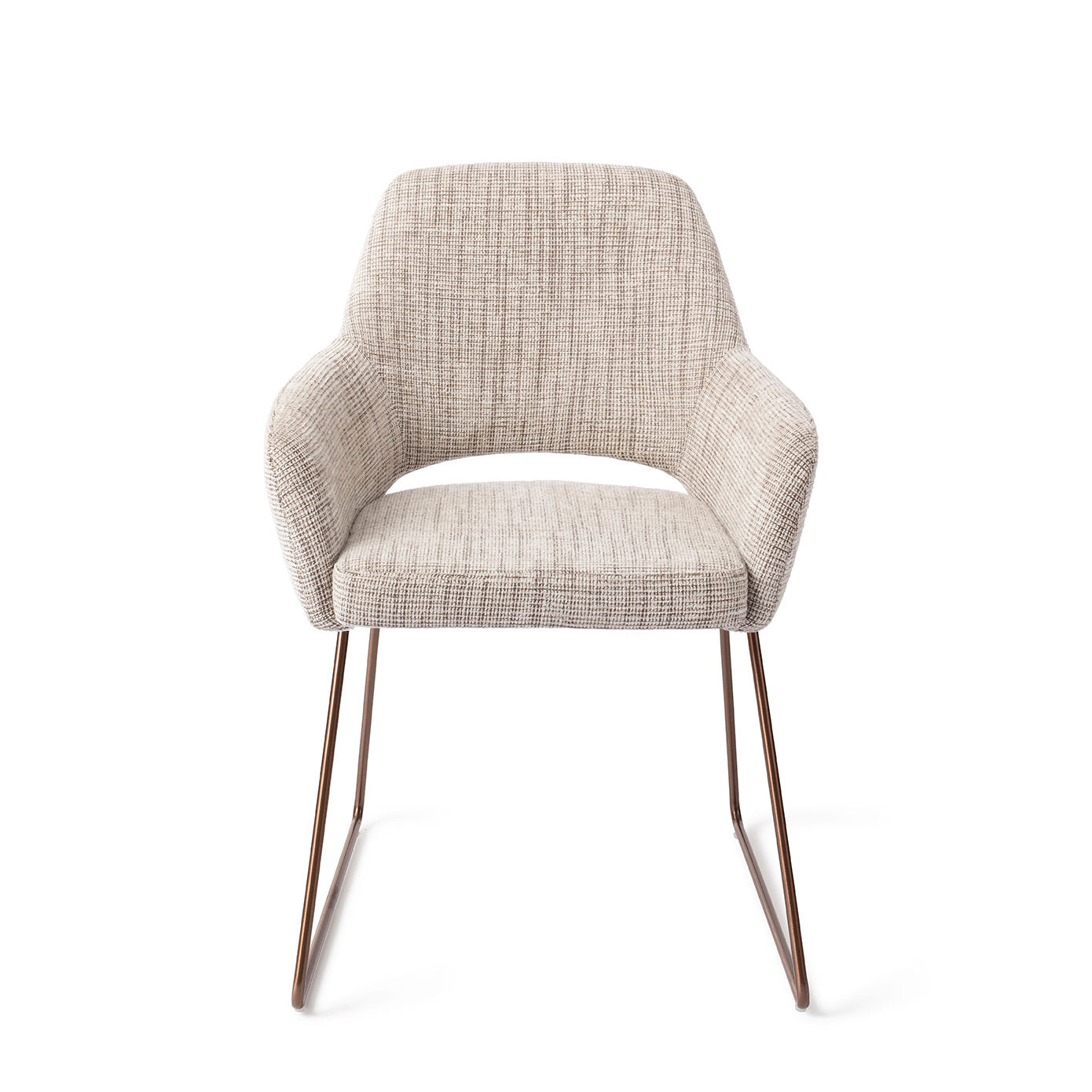 Eetkamerstoel Yanai - caramel grid - slide rose
