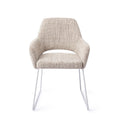 Eetkamerstoel Yanai - caramel grid - slide white