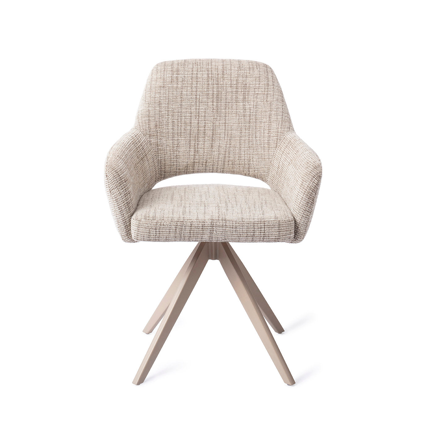 Eetkamerstoel Yanai - caramel grid - turn beige