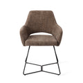 Eetkamerstoel Yanai - checked chestnut - beehive black