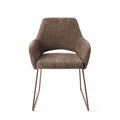 Eetkamerstoel Yanai - checked chestnut - slide rose