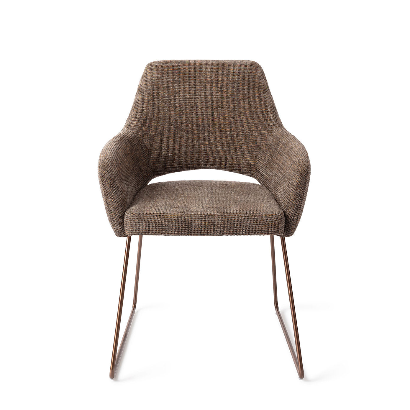 Eetkamerstoel Yanai - checked chestnut - slide rose
