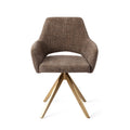 Eetkamerstoel Yanai - checked chestnut - turn gold