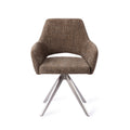 Eetkamerstoel Yanai - checked chestnut - turn steel