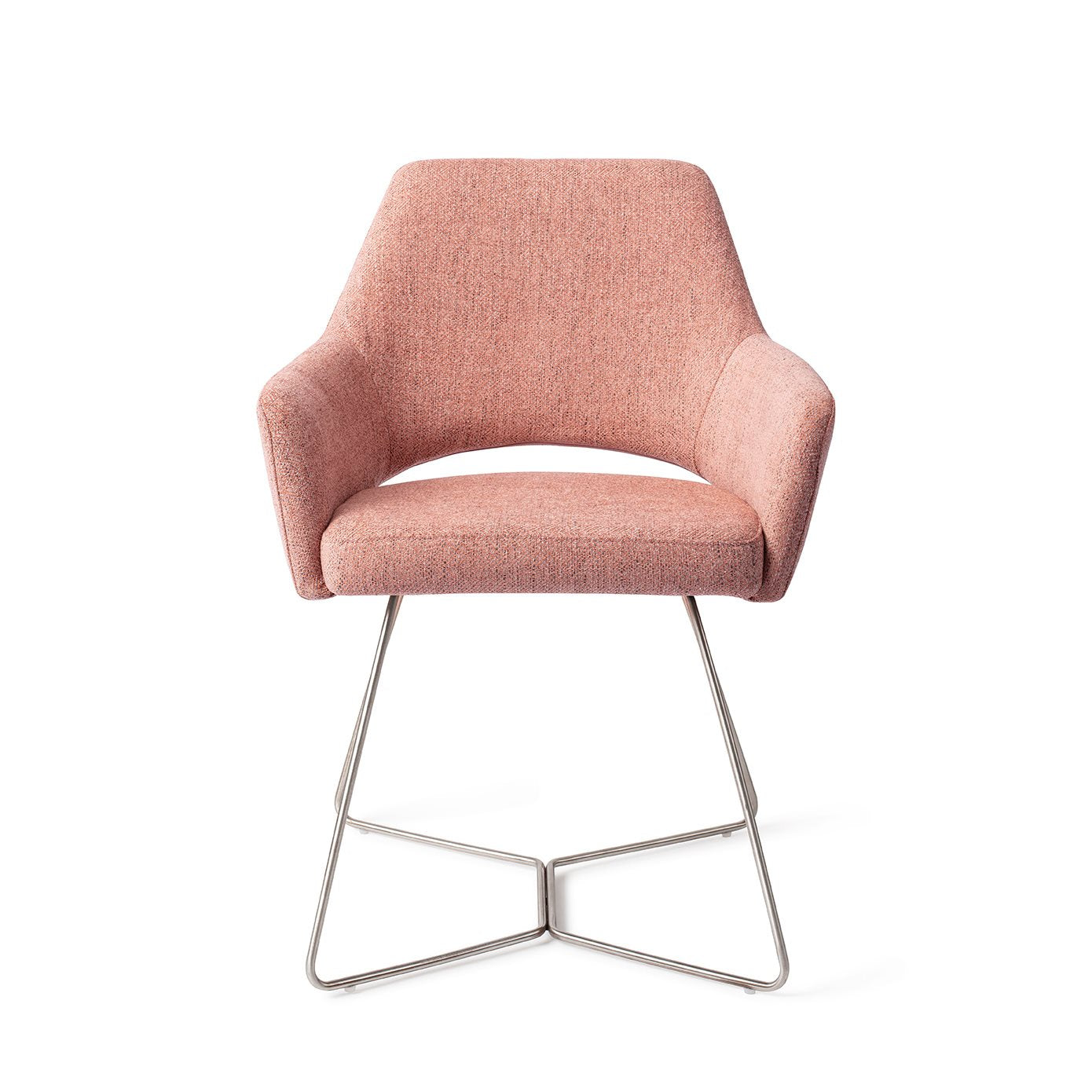 Eetkamerstoel Yanai - pink punch - beehive steel
