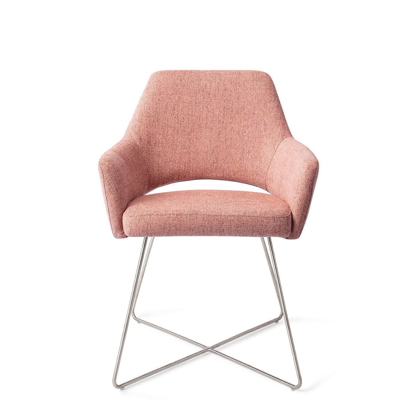 Eetkamerstoel Yanai - pink punch - cross steel