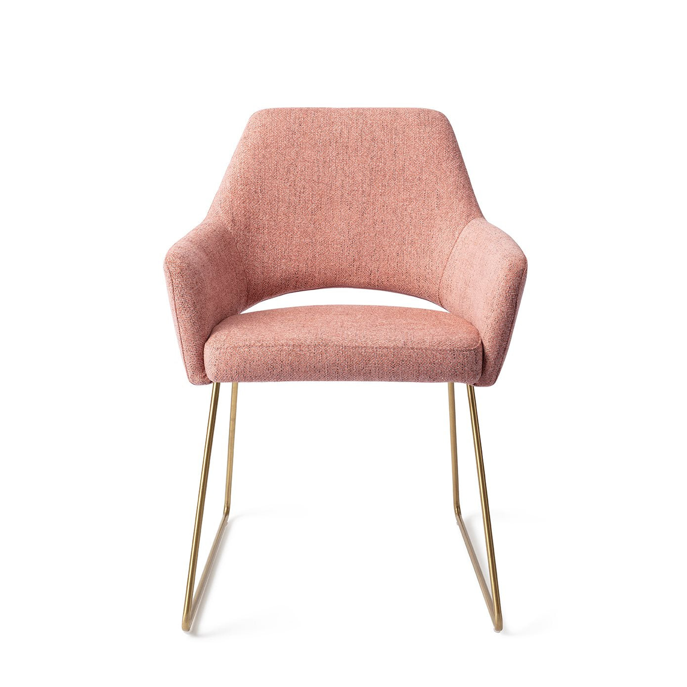 Eetkamerstoel Yanai - pink punch - slide gold