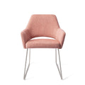 Eetkamerstoel Yanai - pink punch - slide steel