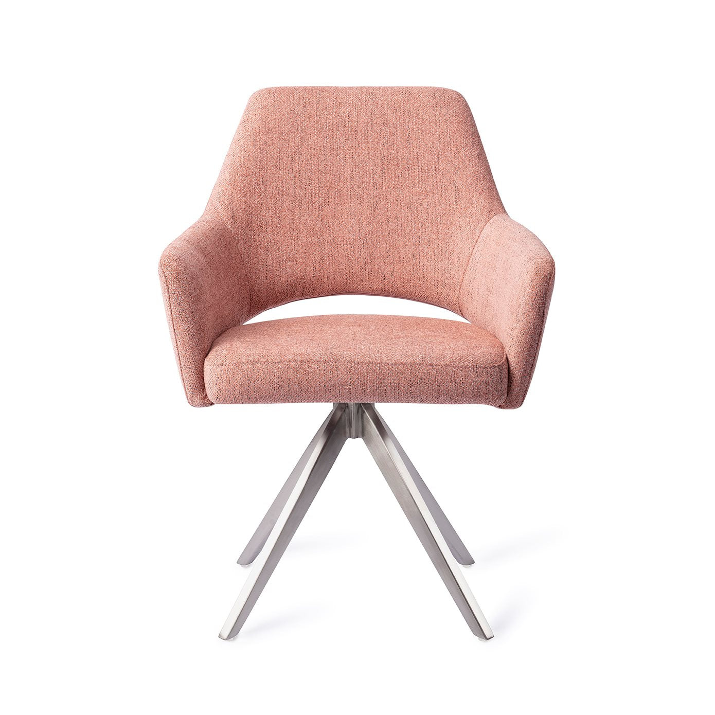 Eetkamerstoel Yanai - pink punch - turn steel