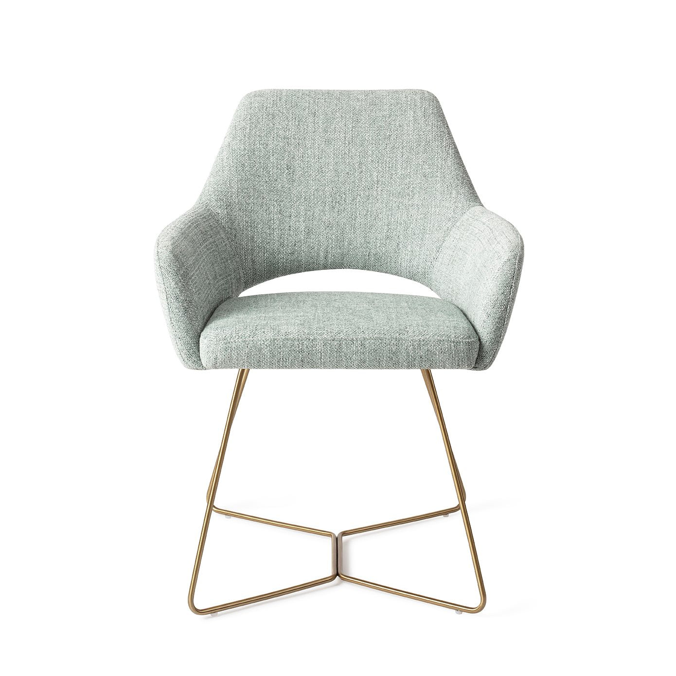 Eetkamerstoel Yanai - soft sage - beehive gold