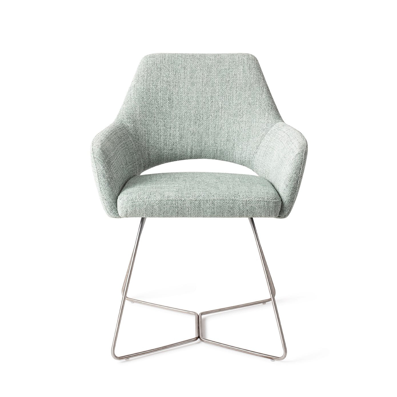 Eetkamerstoel Yanai - soft sage - beehive steel