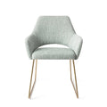 Eetkamerstoel Yanai - soft sage - slide gold