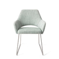 Eetkamerstoel Yanai - soft sage - slide steel