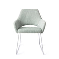Eetkamerstoel Yanai - soft sage - slide white
