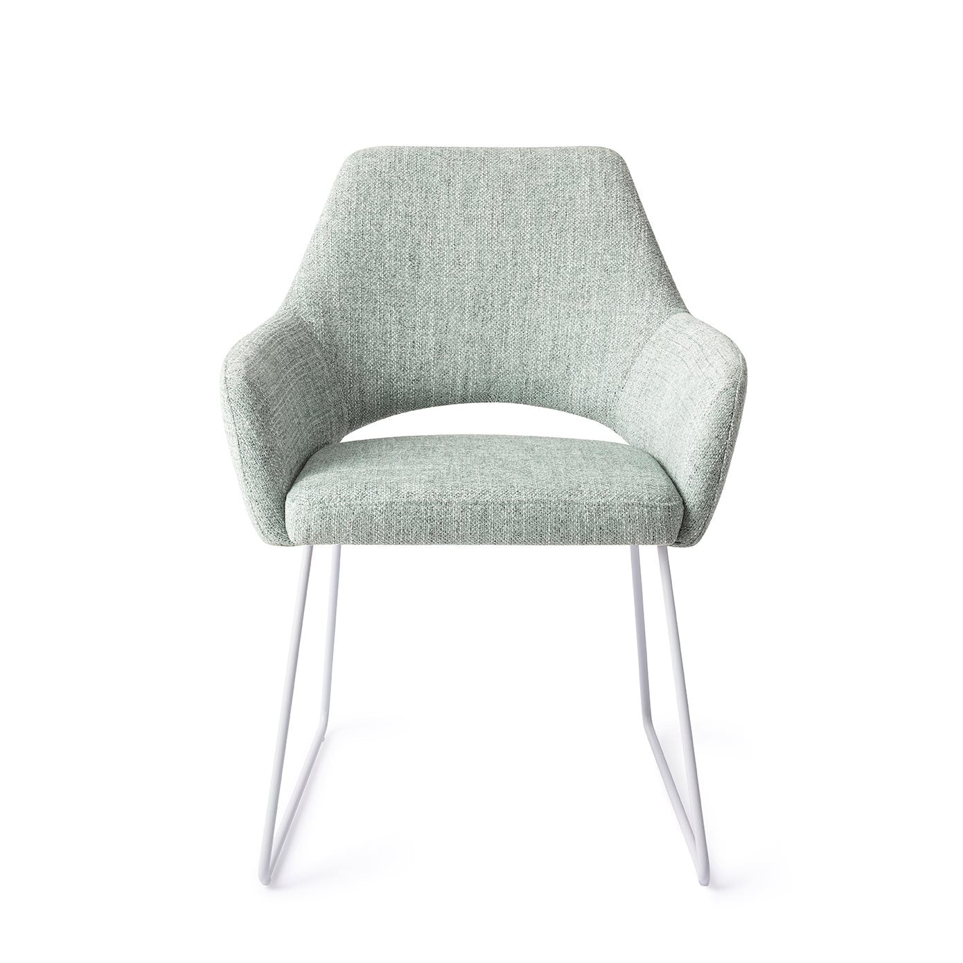 Eetkamerstoel Yanai - soft sage - slide white