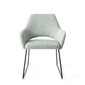 Eetkamerstoel Yanai - soft sage - slide black