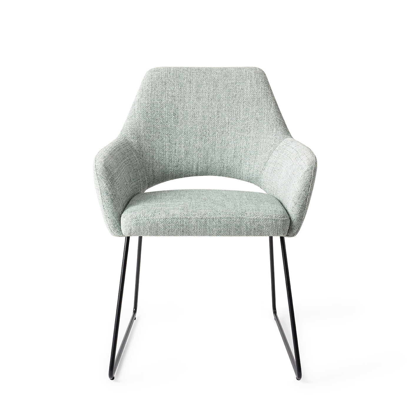 Eetkamerstoel Yanai - soft sage - slide black