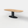 Plat ovale eiken eettafel Avaro