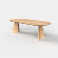 Plat ovale eiken eettafel Elva