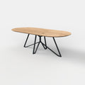 Plat ovale eiken eettafel mila